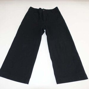 Maeve by Anthropologie Women's The Colette Wide Leg Cropped Pants Size 31 Black